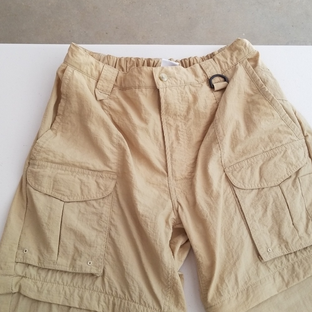 Columbia convertible polyester pants beige size me